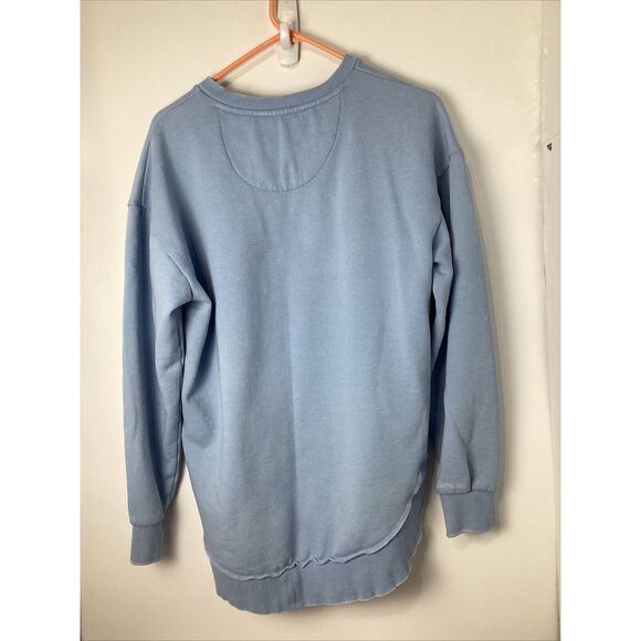 Vintage Style Hotty Toddy Mississippi HI-Low Sweatshirt Light Blue Faded Size M - Picture 3 of 9